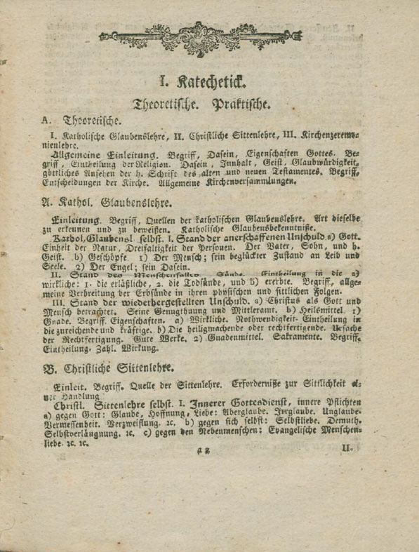 Prüfungskataloge der Normalschule Kpoblenz 1787